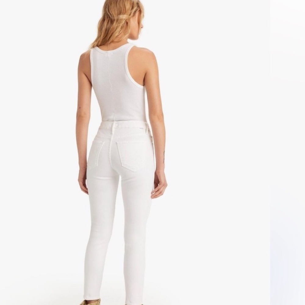 MOTHER The Looker White Crop Jean